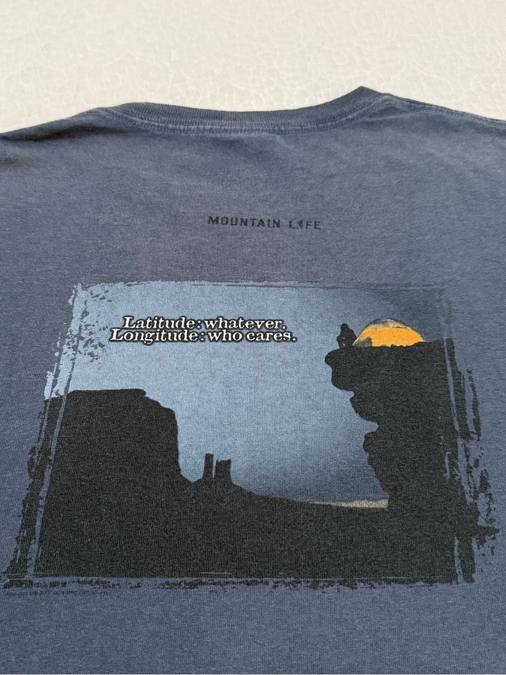 🔥 Vintage The Mountain Life Faded Navy Graphic Tee Mens XL